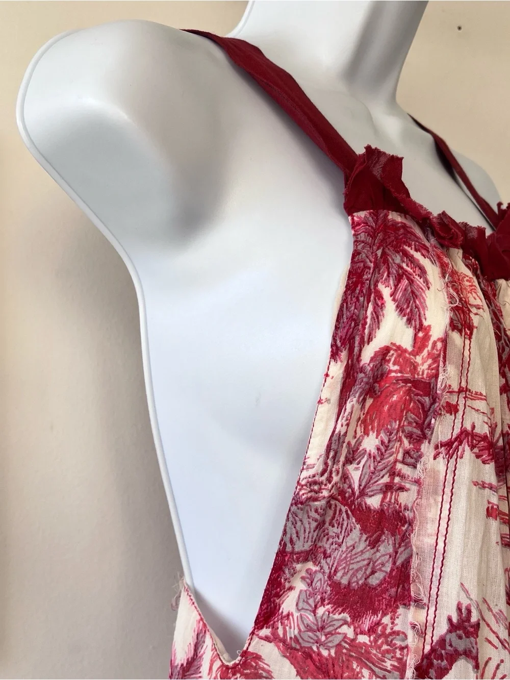 Free People Tropical Toile 100% Cotton Sleeveless Maxi Dress Size S